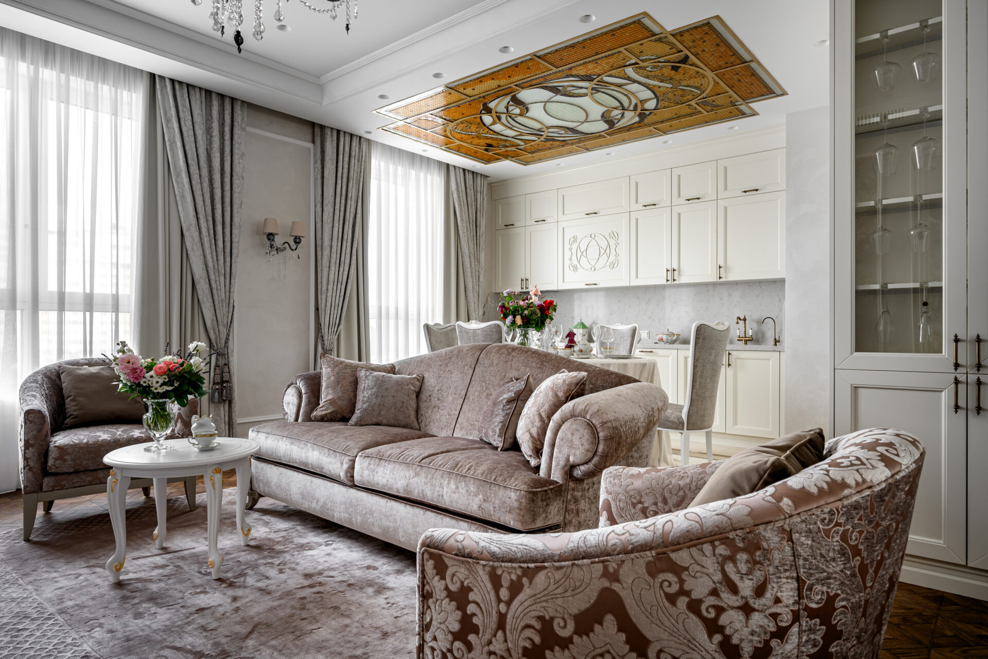 Интерьер в классическом стиле ЖК Knightsbridge